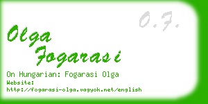 olga fogarasi business card